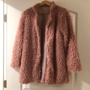 Pink Sherpa Coat